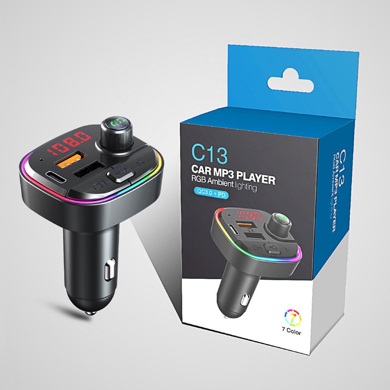 BT Car Charger Handsfree Stereo FM Transmitter MP3 Player Broadcast Music Car Charger Fast Charging Car Fm Transmitter